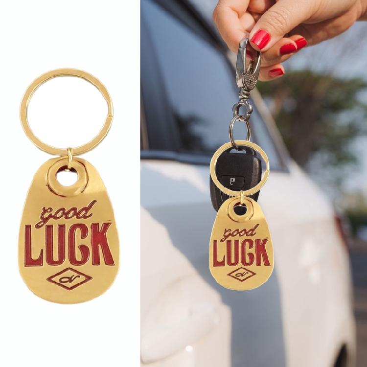 Fashionable Unisex Key Chain With Inspirational Detail Motivational Good Luck Pendant Key Holder Accessories