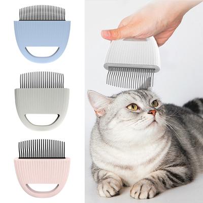 Cat Grooming Brush Easily Clean Ergonomics Handle Comfortable Cat Massage Comb Short