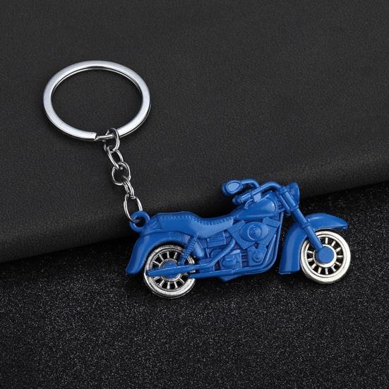Keychain Pendant Motorcycle Design Zinc Alloy Key Chain with Metal Chain Buckle Lightweight Key Holder Backpack Car Accessory