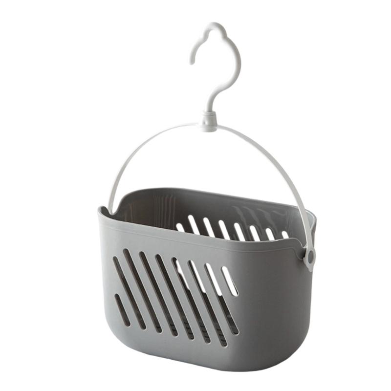 Hanging Shower Holders With Drainage Holes And Handle For Bathroom Organization Plastic Storage Basket Multi Purpose Bath Accessories
