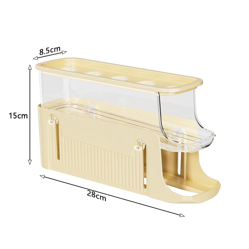 3-х уровневые складные держатели для яиц автоматическая прокручивающаяся полка для яиц для кухни держатель для холодильника ящик для хранения яиц лоток для яиц кремовый 1229₽