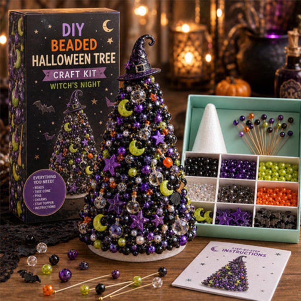 Handmade Halloween Craft Kit Decorative Beads DlY Beaded Tree New Tree Decoration Kit