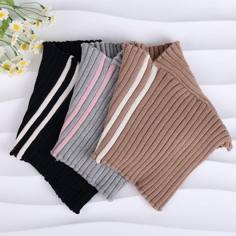 Fashion Winter Knitted Fake Collar Warm Windproof Scarf Soft Detachable Neck Warmer Men Women