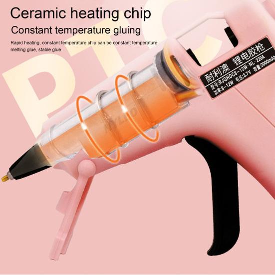 Cordless Hot Melt Glue Tool with Glue Sticks USB Charging 2000mAh Rapid Heating Glue Tool Kit Child Hand Crafts Home DIY Repair Wireless Glue Tool
