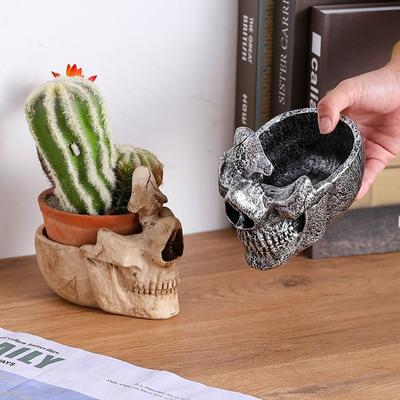 Creative Skull Glasses Holder Anti-slip Funny Glasses Display Stand Universal Keychain Storage Skull Resin Sculpture Living Room