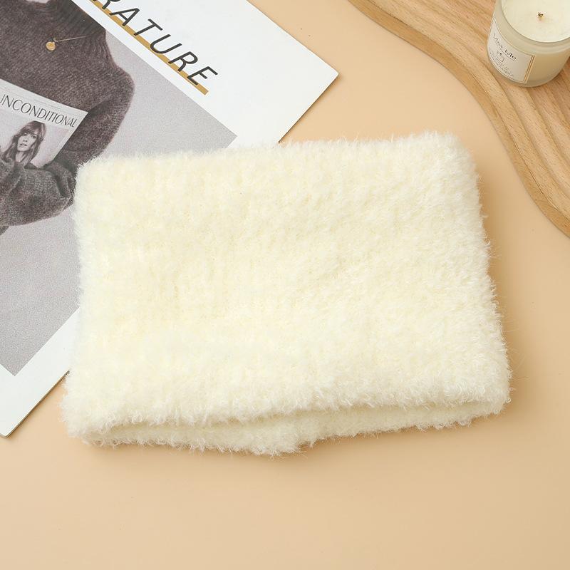 Căciulă Pluș Urechi Urs Drăguț Colorat Boabe de Zahăr Eșarfă de Exterior Set Cald pentru Toamnă și Iarnă Pălărie cu Boruri pentru Cap Mare