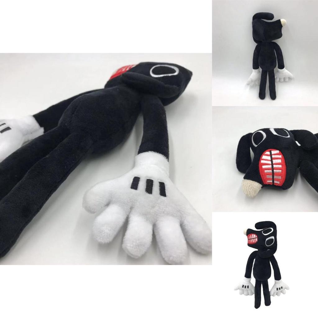 Siren Head Series Black Dog Plush Toy Crooked Neck Horror Stuffed Doll 30cm/11.8inch Height