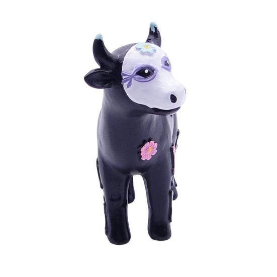 Halloween Elephant Cow Figurine Hand-painted Animal Resin Statue Sculpture Home Office Desktop Bookshelf Decoration Holiday Party Ornament