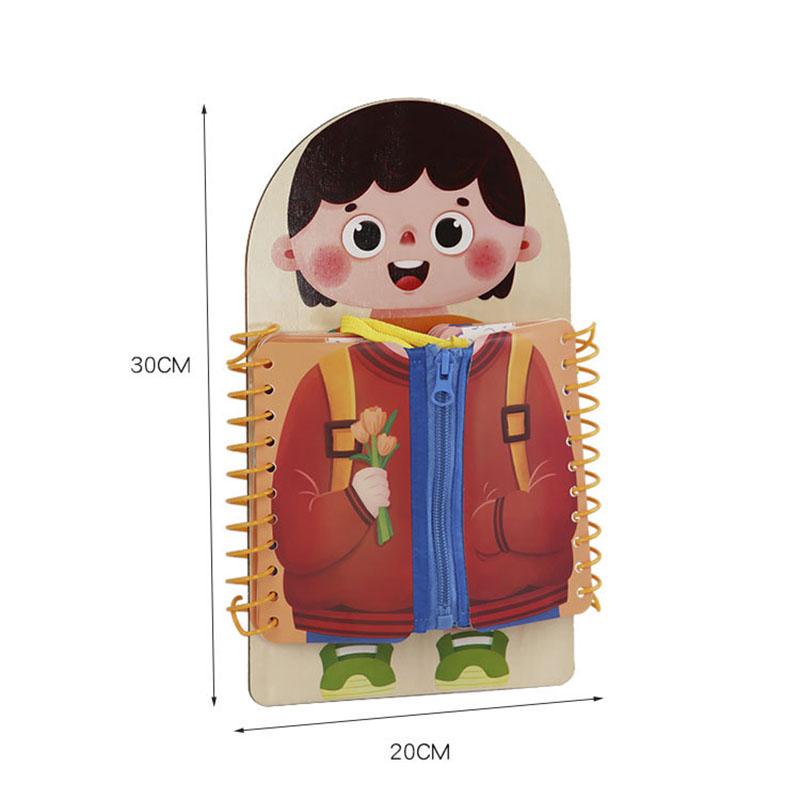 

Children Busy Book Montessori Playthings Button Zipper Fine Motor Training Learn Basic Life Skills Quiet Books Early Education Games
