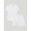 Lunaluz Women Nita Cotton Short Sleeve Collar Neck Two Piece Pajamas