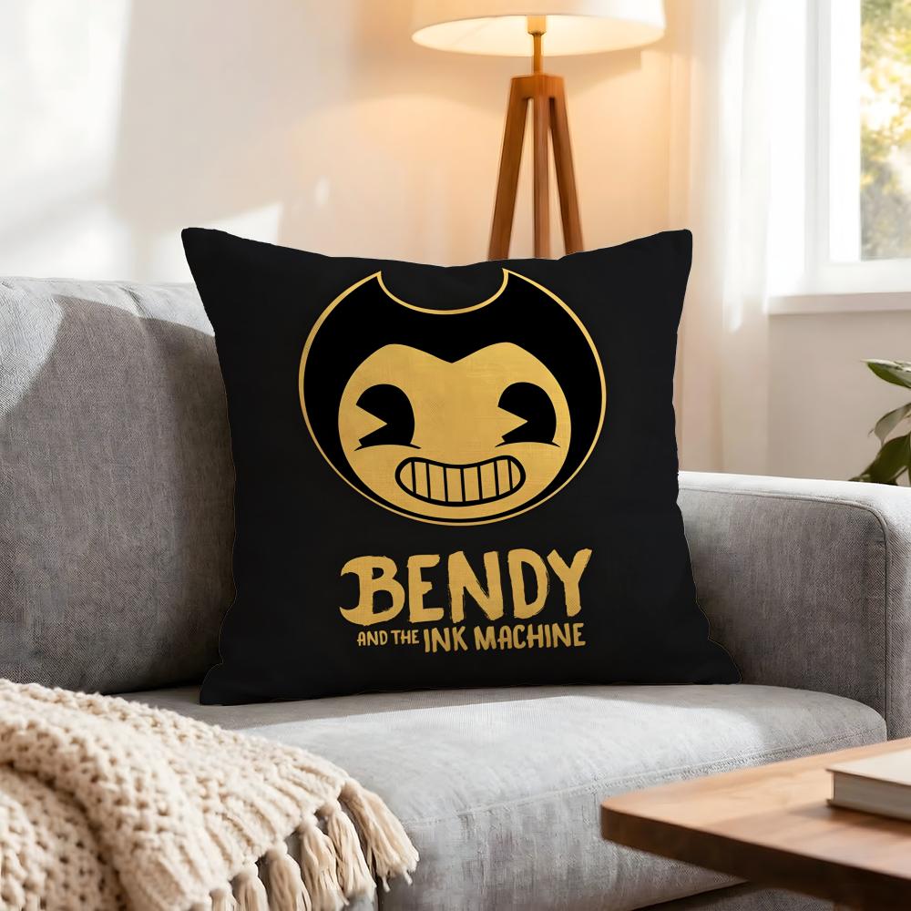Bendy And The Ink Machine Cushion Cover 1Pcs Decorative Covers Soft Cushion Case For Sofa Couch Decor 40X40 45X45 Pillowcases