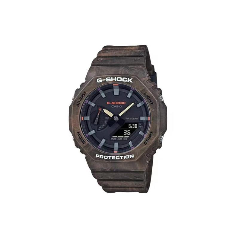 

Casio Mysterious Forest Series Classic Octagonal Dial Fashion Waterproof Quartz Movement Resin Strap Japanese and Korean Watch Men s GA-2100FR-5APR