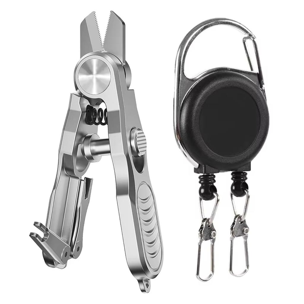 Multifunctional Fishing Pliers Line Cutter Set with Carbon Fiber Line Cutter PE Nylon Line Cutter and Lead Wire Cutter for Lure Fishing BN-03