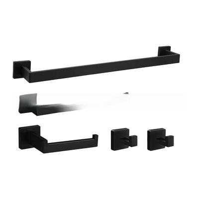 Black Stainless Steel 5-Piece Bathroom Hardware Set