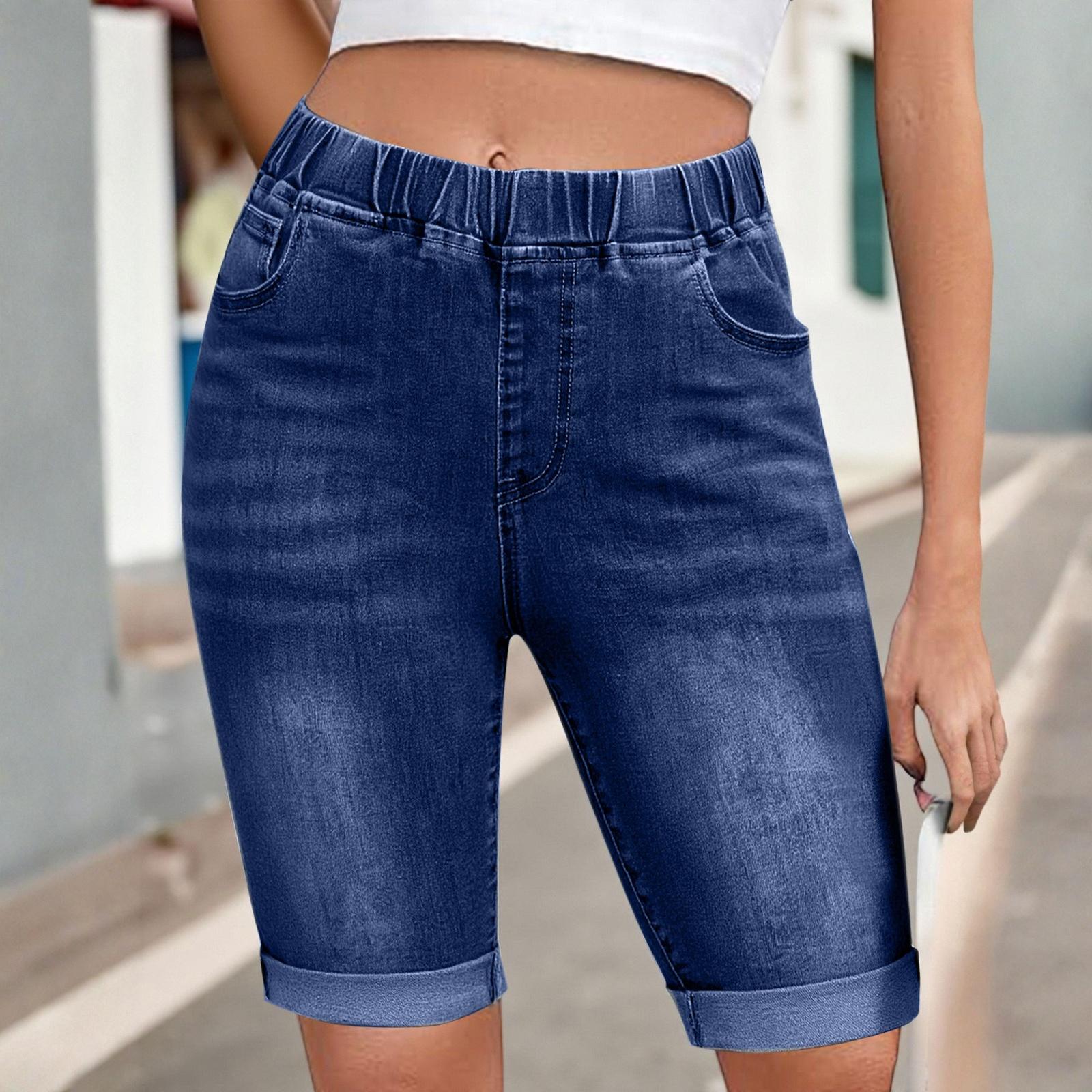 

Женские цветные джинсы стрейч узкого кроя из потертого денима L