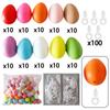 100 ks Velikonoční vajíčka Party dekorace Náplně do košíku 2,4palcové přívěsky Ozdoby na stromek