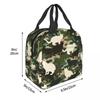 Cat Camouflage Insulated Lunch Bag for Women Office Cooler Thermal Food Box Tote Portable Lunch Boxes Container