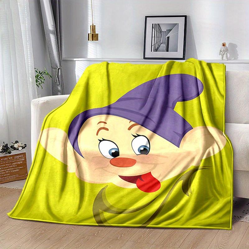 1pc, Disney Dopey Cartoon Character Throw Blanket Home Decor, Couch Cover, Outdoor, Gift Idea, Flannel Blanket for Bed, Living Room, Travel