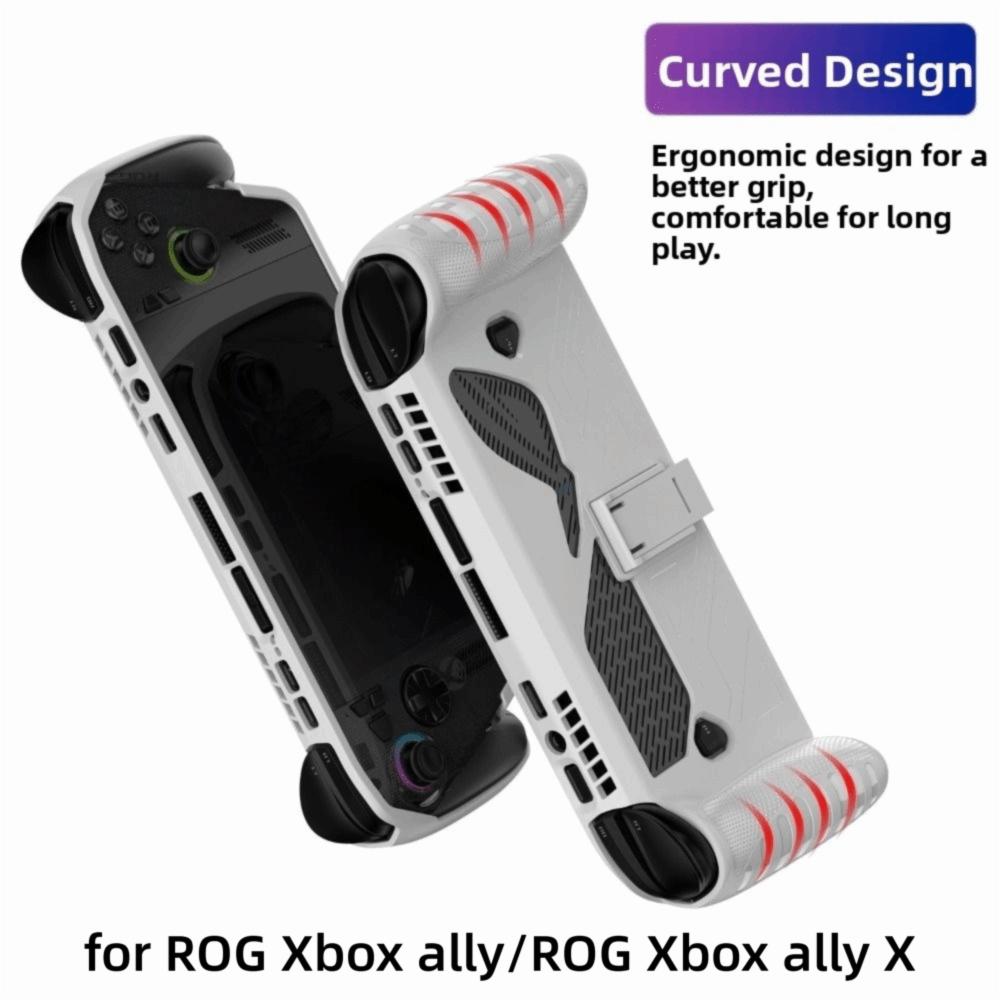 TPU Handheld Game Console Case Shockproof Anti Slip Protective Cover with Kickstand Ergonomic for ROG Xbox Ally/ROG Xbox Ally X