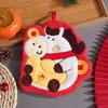 New Year Little Horse Absorbent Hand Towel - Cute Cartoon for Kitchen/Bathroom