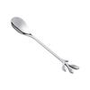 Creative Stainless Steel Leaves Spoon Fruit Fork Coffee Spoon Dessert Ice Cream Scoop Kitchen Accessories Tableware Decoration