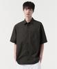 Relaxed Washed Poplin Short Sleeve Shirt [Gunmetal]