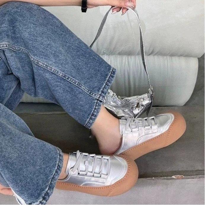 Baotou Half Slippers Women's Little White Shoes No Back Heel Retro Thick Soled Board Shoes