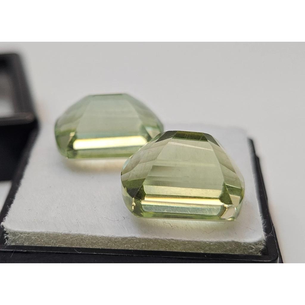 Natural Bi-Color Tourmaline Cushion For Earrings 14+ Ct Pair Fabulous Gemstone