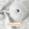 Medium-Thick Sparkly Mohair & Wool Soft Hand-Knitting Yarn Skein