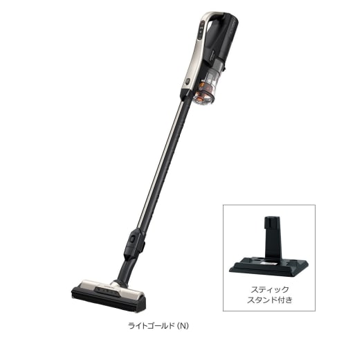 Hitachi Vacuum Cleaner Rakukaru Stick Cordless Stick Cleaner PV-BL3K N Light Gold Made in Japan Strong Power Lightweight Self-propelled