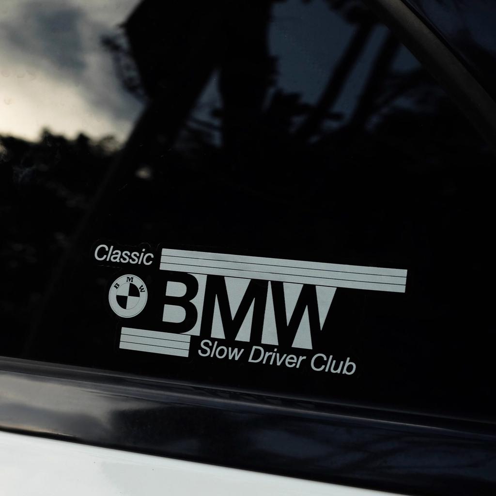 BBIP8 Slow Driver Club "Classic BMW" BMW decorative car sticker electrostatic glass sticker