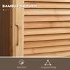 Bathroom Shelf, 3 Open Compartments, Drawer, Louvered Door, Bamboo, 32 x 30 x 163 cm