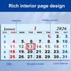 New Year 4-folding Calendar, 2026 Wall Calendar, Aviation Theme Office Monthly Schedule Planner Wall Calendar, New Year Gifts