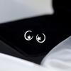 Korean Style Star and Moon Hollow Stud Earrings for Women - Unique Temperament Design