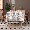 Tovaglia nordica con stampa a nappe in cotone lino antimacchia - Resistente al calore per casa e sala da pranzo