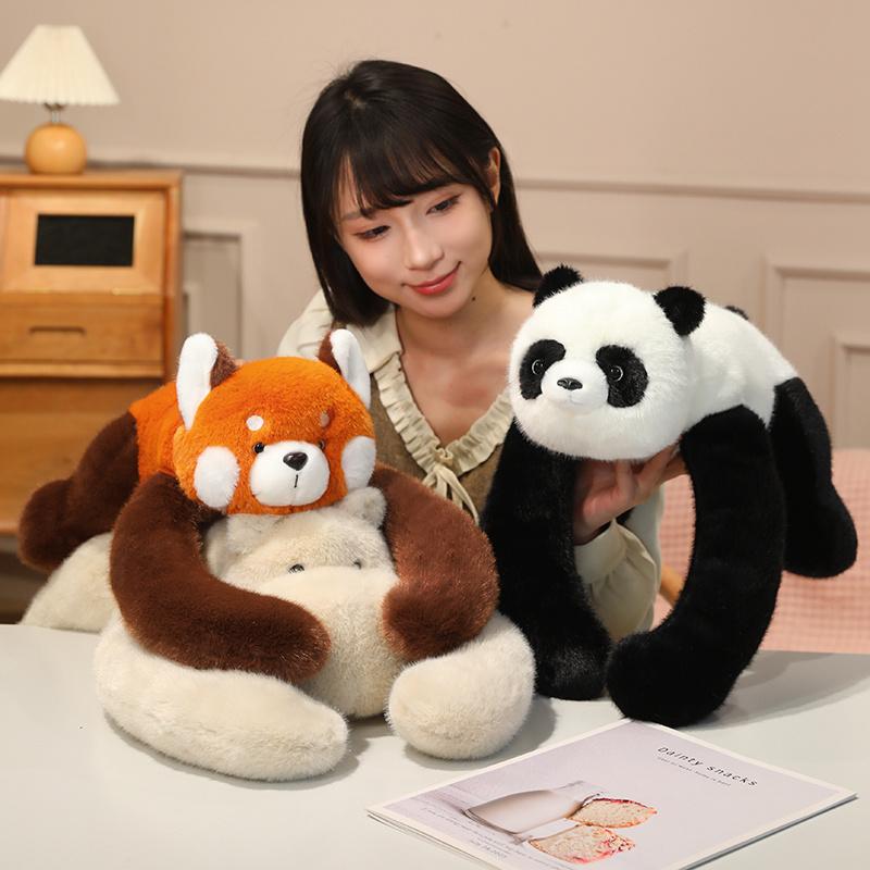 50/60CM Lovely Lion Panda Sloth Elephant Piggy Plushie Toy Plush Animal Can Lie on the Shoulder Cushion Creative Kids Gift