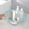 Round Makeup Organizer Countertop Rotating Clear Nordic Style Cosmetic Storage Box