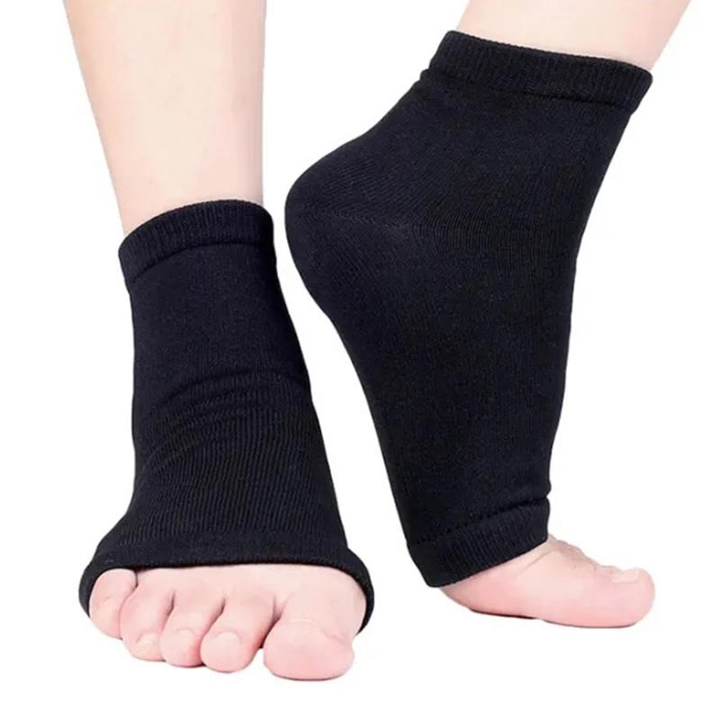 2Pcs Arch Support Sleeve Cushioned Soft Elastic Gel Pad Fabric Arch Socks for Flat Foot Pain Relief Plantar Fasciitis Heel Spurs