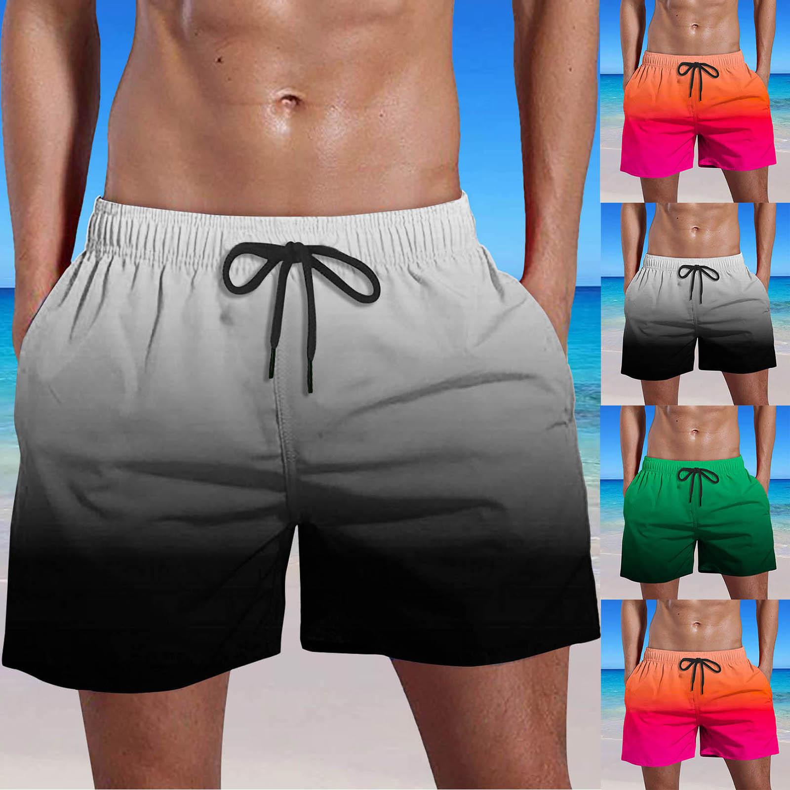 

Мужчины Повседневная мода Градиент Шорты с карманами Эластичная талия Пляжные брюки