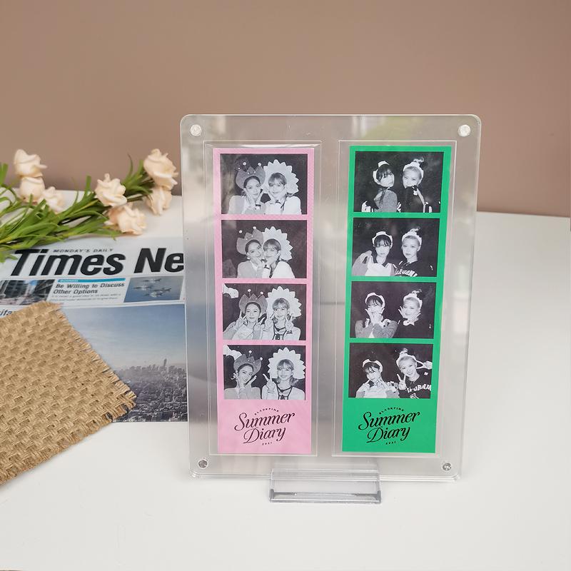 Cornice Portafoto In Acrilico Con Stellina: Espositore Per Photocards E Cartoline