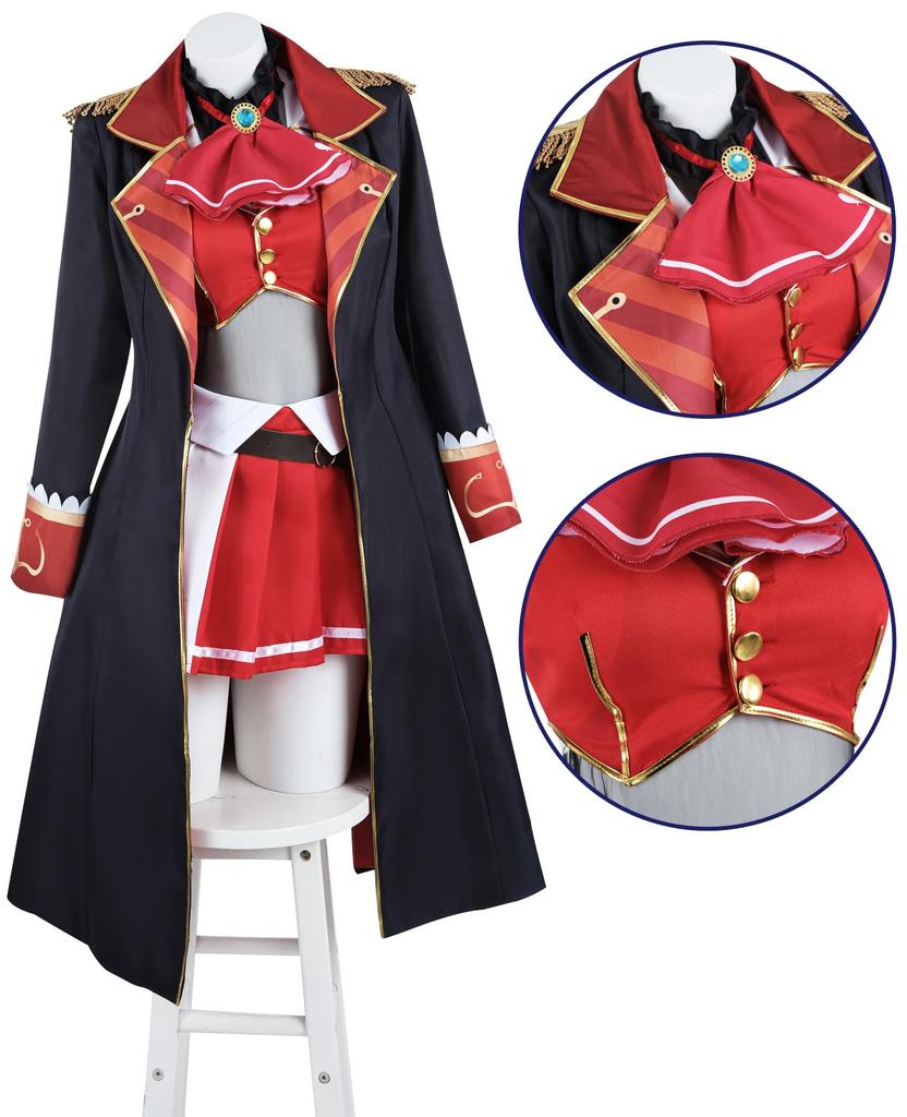 VTuber Cosplay Houshou Marine Cosplay VTuber Cosplay Captain Virtual YouTuber VTuber Cosplay Hololive Size [NOKIJP] Costume, Marilyn, Costume,