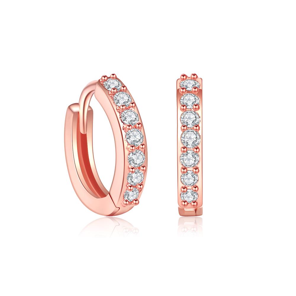 

Универсальные серьги в корейском стиле с однорядными бриллиантами и клипсами - Европейские и американские серебряные украшения