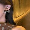 Maillard Silver Needle Leopard Print Stud Earrings - Retro Versatile High-End Fashion for Women