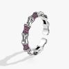 BFCLUB Silver Color Unique Design Colorful Blue Stone Ring For Women Jewelry Finger Adjustable Open Ring For Party Birthday Gift