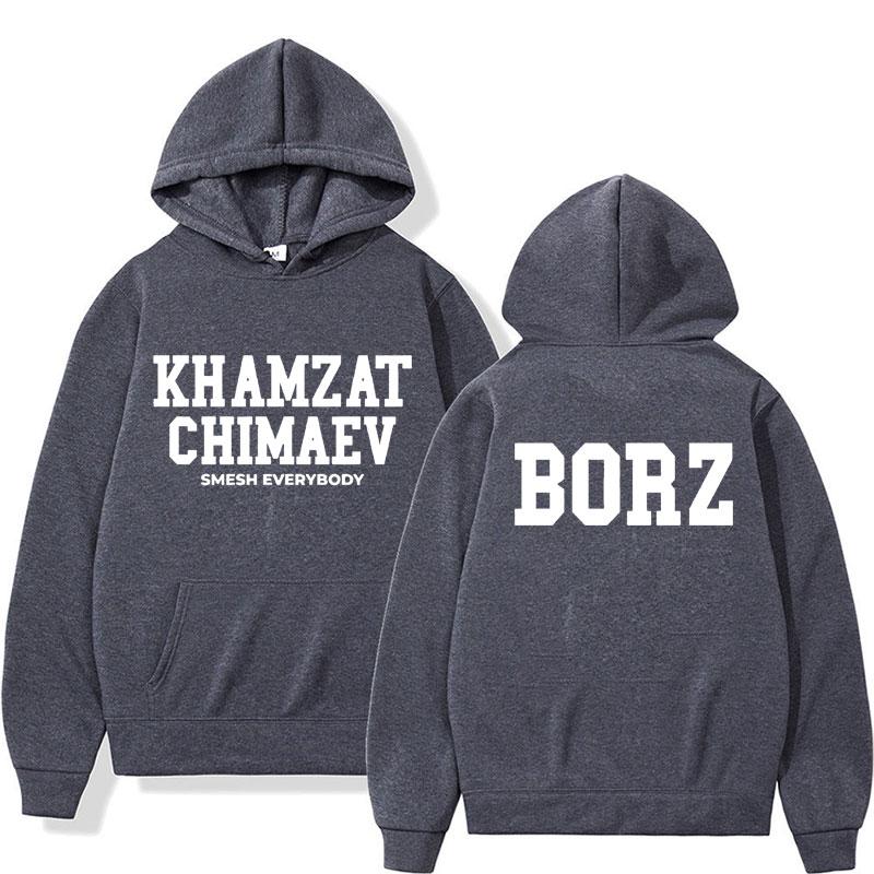 Khamzat Chimaev Logo Aufdruck Herren- und Damen-Hoodies modische lässige Sportbekleidung Herbst und Winter warme Retro-Hoodies