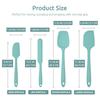 Kitchen Silicone Spatula Set, 600ºF High Heat Flex Silicone Scraper with Nonslip Handle for Cooking Mixing Baking Serving Stirri