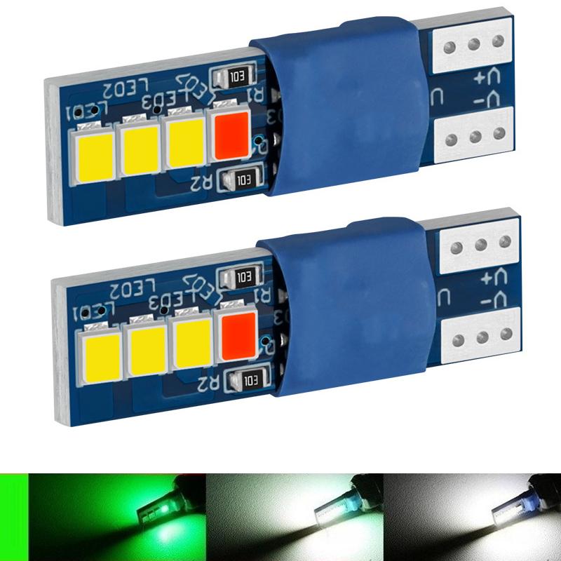 2pcs T10 W5W Canbus LED Signal Light Bulb Wedge Light Car Interior Reading Lamp No Error Dynamic Light Door Parking License Part