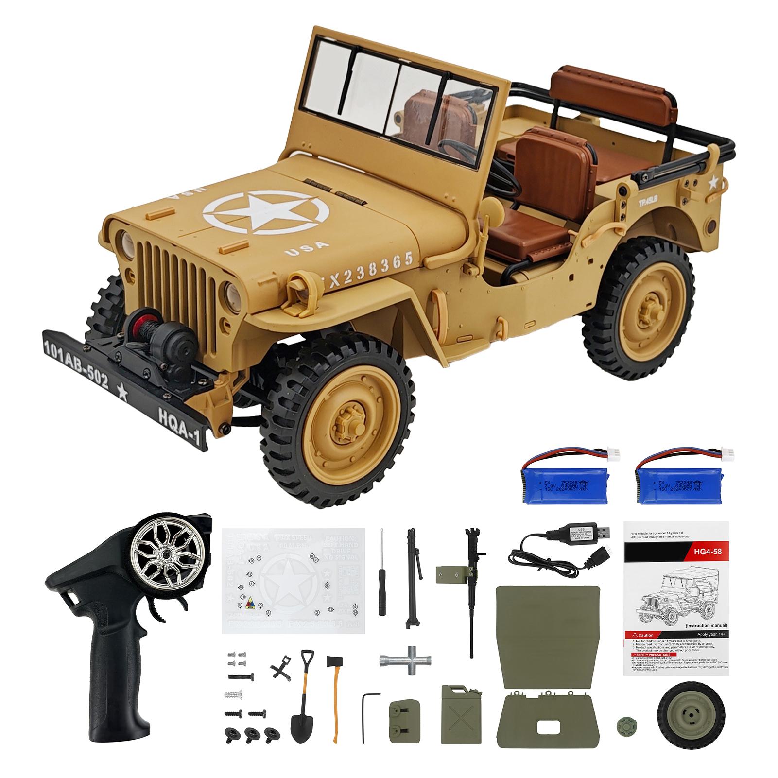 1:14 RC Crawler, 2.4G Remote Control Car 4WD Off-Road Electric Toy Truck with LED Lights and Sound Effects, Climbing Vehicle