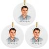 Charlie Kirk RIP Merch Live Not by Lies Conservative Christmas Ornament Memorial Tribute Keepsake for Tree Car Decor