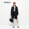 MO&Co. 2025 Spring High-Neck Double Zip Loose Workwear Jacket